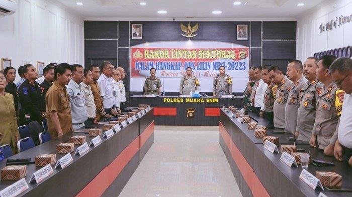 Amankan Nataru 2024, Polres Muara Enim Gelar Rakor Lintas Sektoral