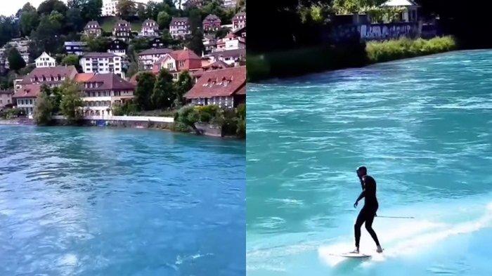 POTRET Sungai Aaree di Swiss, Lokasi Hilangnya Putra Sulung Ridwan Kamil, Jernih dan Arus Deras