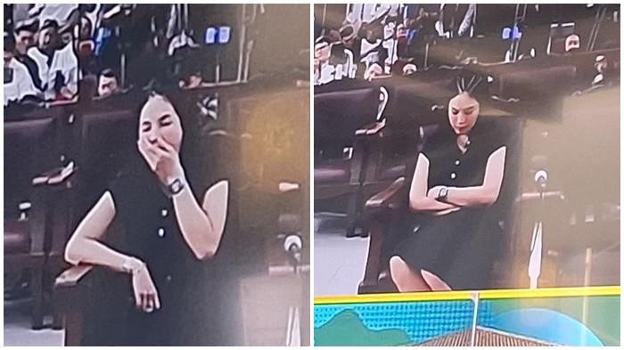 MOMEN Nikita Mirzani Ngantuk saat Hakim Bacakan Vonis di Sidang, Kenakan Kostum Serba Hitam Terpejam