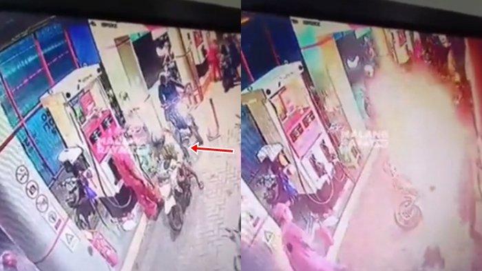 Buat SPBU di Malang Kebakaran usai Goyang Tangki Bensin Motor, Pria ini Malah Nyelonong Lari