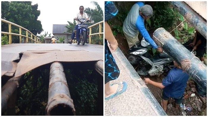 Sudah 3 Kendaraan Alami Kecelakaan di Jembatan Jebol di Ketapang OI, Terbaru Motor Terjun Bebas