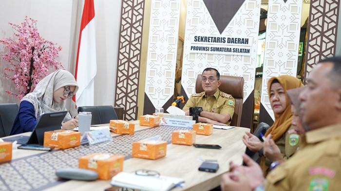 Sekda Sumsel Ikuti Rakor Pengendalian Inflasi, Bahas Alih Fungsi Lahan dan RTRW