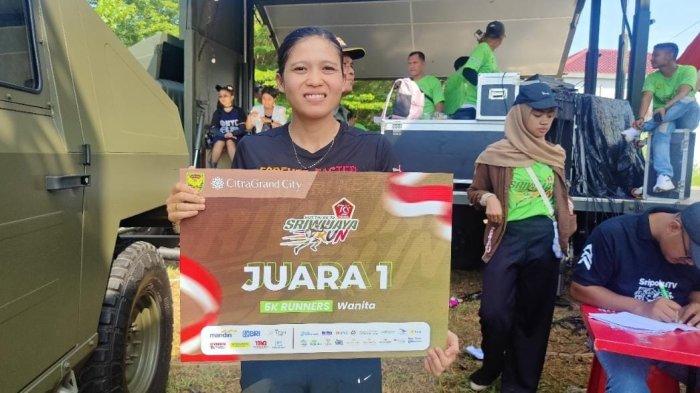 Kowad Kumdam II Sriwijaya Sri Maya Raih Juara Pertama Sriwijaya Run kategori 5K Wanita
