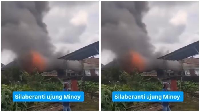 Suasana kebakaran di Silaberanti Jakabaring, Sabtu (23/5/2026).