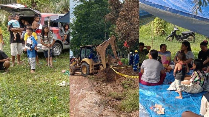 Pipa Pertamina Meledak, Warga Desa Benuang PALI Panik Lari Berhamburan, 35 KK Diungsikan ke Tenda