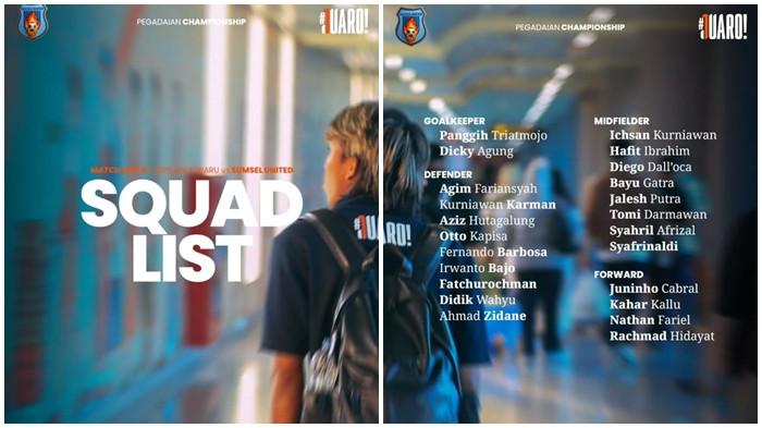 Daftar 23 Pemain Sumsel United Laga Away ke PSPS Pekanbaru, Nil Maizar: Semoga Raih Hasil Maksimal