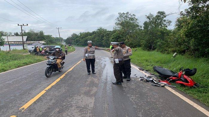 Terpental Akibat Tabrakan Motor Diruas Jalan Lintas Prabumulih-Baturaja, Pelajar SMA Meninggal Dunia