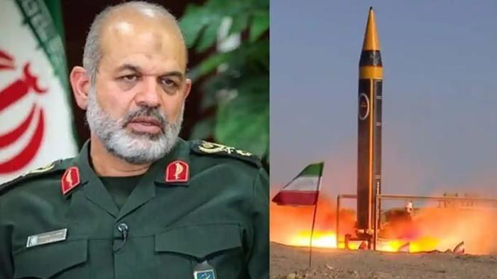 IRAN VS AS - Sosok Ahmad Vahidi yang menjadi Panglima baru IRGC Iran. (kanan) rudal balistik Iran yang menembus pertahanan udara berlapis Israel dan Amerika Serikat yang dilepaskan oleh IRGC.
