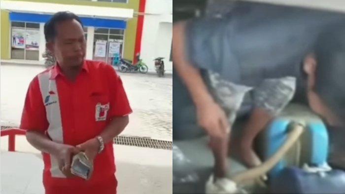 Viral Petugas SPBU di Kediri Ketahuan Isi Pertalite ke Jeriken di Mobil Warga, Langsung Disanksi