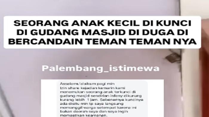 Viral anak kecil dibully teman dikunci di Gudang Masjid
