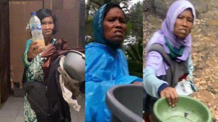 Pengemis 'A Kasihan A' Bernasib Pilu, Suami Nganggur, Uang Hasil Ngemis Habis Buat Ngojek ke Lokasi