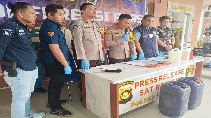 Kanit Pidsus Polres Muara Enim Ungkap Penjualan Minyak Olahan Muba, akan Dijual Eceran di Lahat