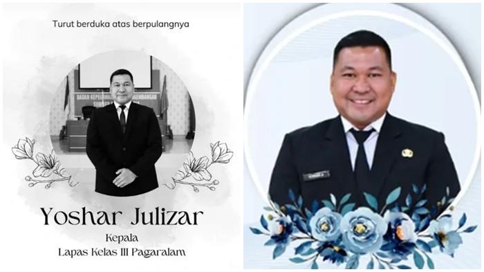 BERITA DUKA : Kabar duka menyelimuti Lembaga Pemasyarakatan (Lapas) Kelas III Kota Pagar Alam. Kepala Lapas Pagar Alam, Yoshar Julizar, meninggal dunia akibat kecelakaan lalu lintas tunggal di ruas Tol Prabumulih, Sabtu dini hari (20/12/2025) sekitar pukul 00.10 WIB.