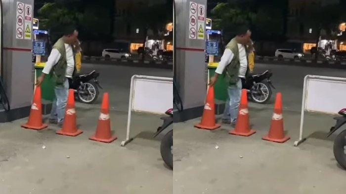 Viral Oknum Tukang Parkir di Pekanbaru Tutup Akses Parkir di ATM SPBU, Warga Tak Bisa Masuk