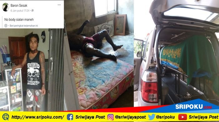 Mayat Pria Bertato Asal Bandung yang Ditemukan Membusuk Tiba di RS Bhayangkara Polda Sumsel