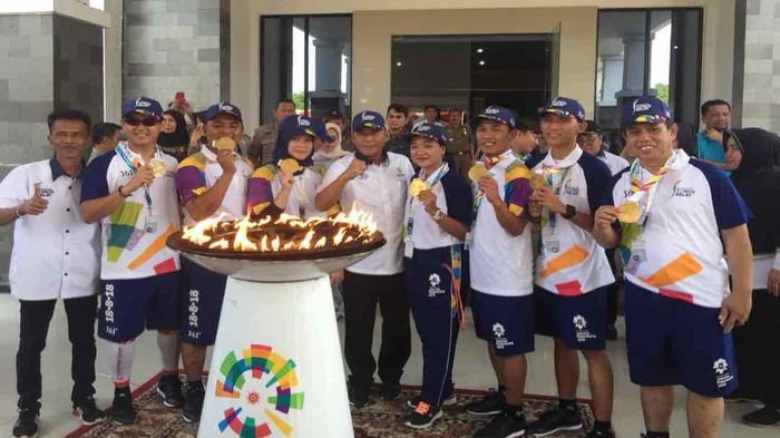 Kirab Api Obor Asian Games 2018 Tiba di Kayuagung OKI
