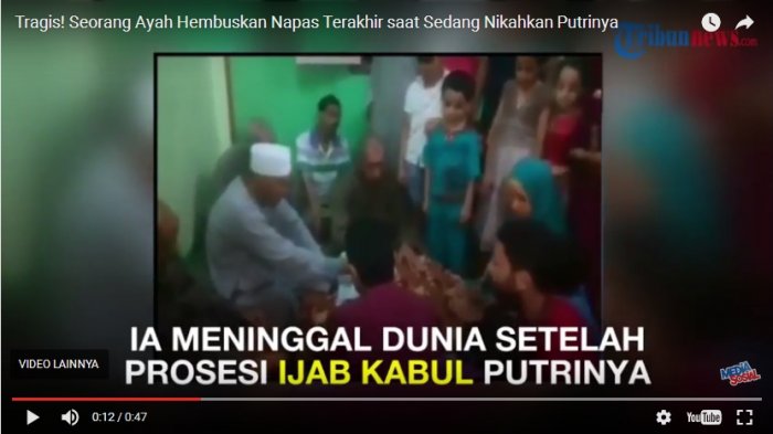 Subhanallah! Pria ini Meninggal Dunia Saat Menikahkan Putrinya, Videonya Bikin Nangis