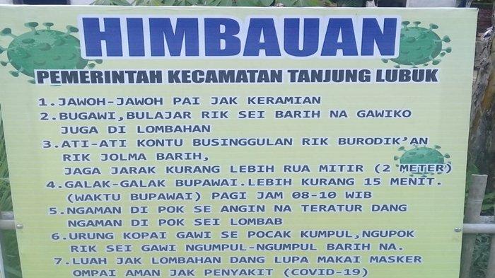 Terjemahan Poster Protokol Kesehatan di Kabupaten OKI, Sengaja Ditulis Pakai Bahasa Komering
