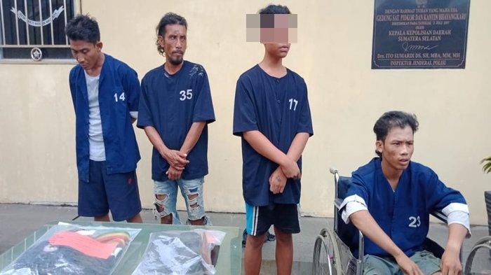 Komplotan Begal dan Penadah Motor Curian Ditangkap Jatanras Polda Sumsel, Ada yang Kena Tembak