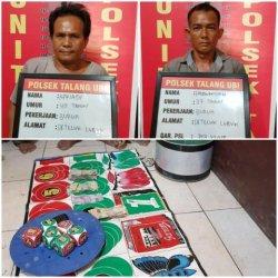 Dua Sekawan Ini Dipergoki Petugas Jadi Bandar Judi Dadu Guncang di Acara Pernikahan