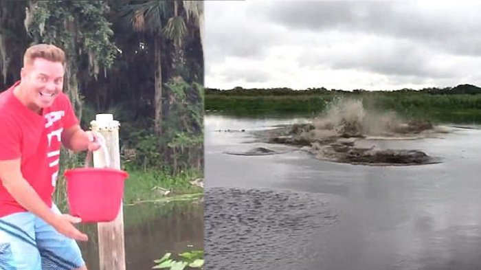 Buang Seember Air ke Sungai, Pria Ini Terancam Dipenjara, Lihat Penampakan yang Terjadi!