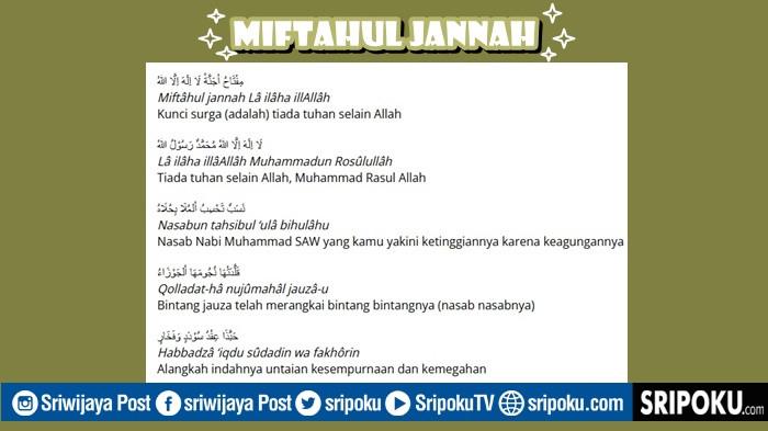 Lirik Sholawat Miftahul Jannah Lengkap Arab, Latin & Arti Pujian pada Allah & Rasulullah