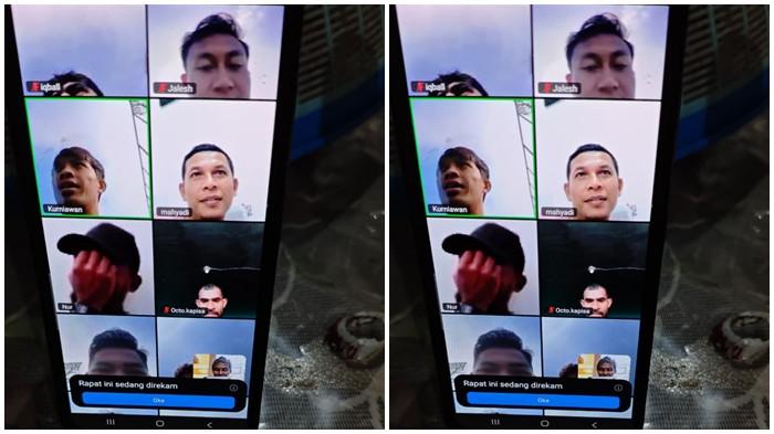 GELAR ZOOM TRAINING - Para penggawa Laskar Juaro ini tetap dipantau kondisi fisiknya selama libur tim Sumsel United agar terjaga melalui zoom training.