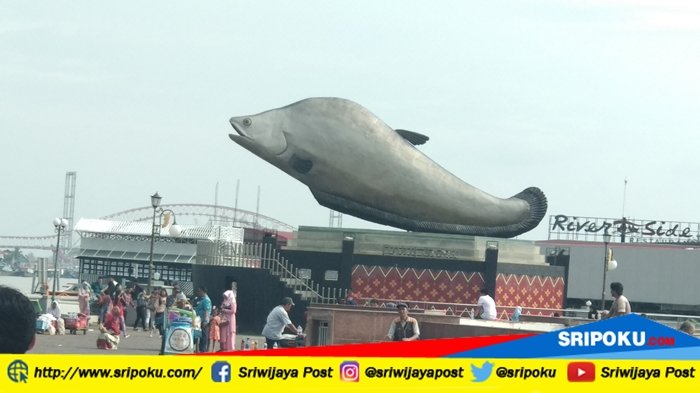 Mulai Dipertanyakan Masyarakat, Tugu Iwak Belido Nampak Tak Semburkan Air