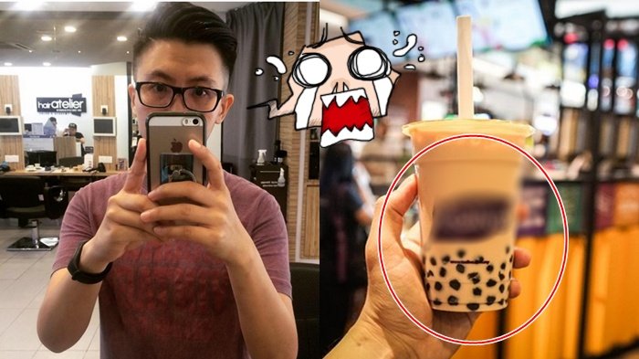 OMG! Pria Ini Beli Teh Jelly, Saat Minum Terasa Aneh Jelly-nya kok Panjang? Dikeluarkan Ternyata