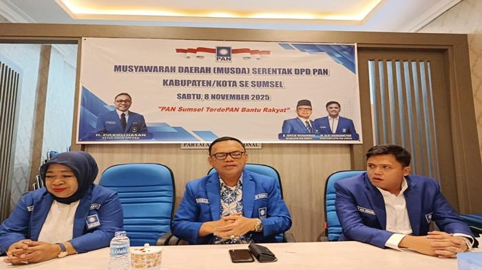 Daftar 17 Ketua DPD PAN se Sumsel Hasil Musda Serentak, Target 3 Besar Pemilu 2029