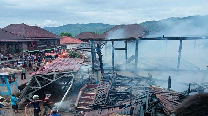 Kebakaran di Lahat, Tiga Rumah di Desa Muara Gelumpai Rata dengan Tanah, Ada Satu Punya Lansia