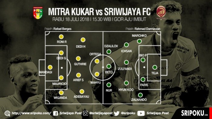 Live Streaming O Channel dan Prediksi Sriwijaya FC vs Mitra Kukar, Bisa Nonton dari HP jam 15.30