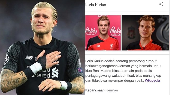Astaga! Netizen Edit Profil Kiper Liverpool Loris Karius Begini, Admin Wikipedia Sampai Lakukan Ini
