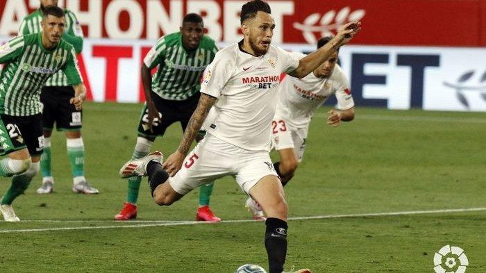 Hasil Liga Spanyol - Gol Penalti Lucas Ocampos Selamatkan Muka Sevilla dari Kekalahan