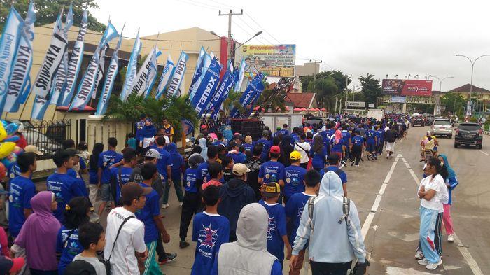Jalan Jenderal Sudirman Palembang Membiru