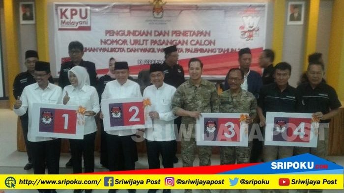 Paslon Harno-Fitri No 1, Sarimuda-Cek Rozak No 2, Akbar Alfaro-Hernoe No 3, Mularis-Syaidina No 4