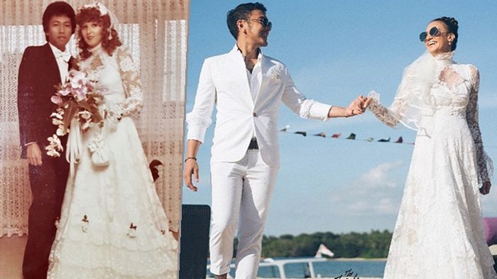 Pakai Gaun Berusia 37 Tahun, Ini Beda Gaya Nadine Chandrawinata & Sang Ibu di Pernikahan Mereka