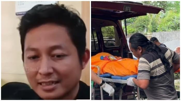 PENGAKUAN KAKAK DOSEN - Kakak DLL, Perdana Cahya Devian Melasco saat diwawancara Tribunjateng (kiri). Jenazah DLL saat dievakuasi (kanan). Berikut pengakuan kakak DLL terkait kematian sang adik Dosen muda Untag Semarang.