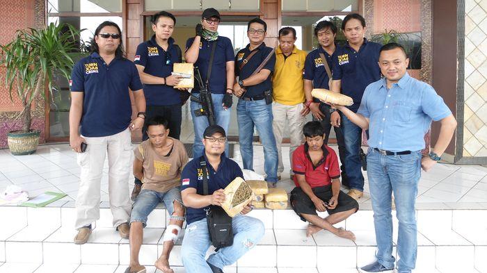 Ganja 10 Kilogram Gagal Beredar di Palembang Keburu Kurir Disergap Polisi