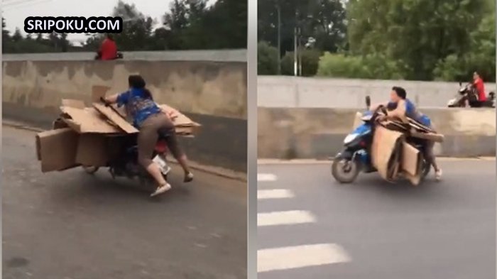 Video : Ini Bukti The Power of Emak-emak Itu Nyata. Lihat Gaya Superman Ibu Ini