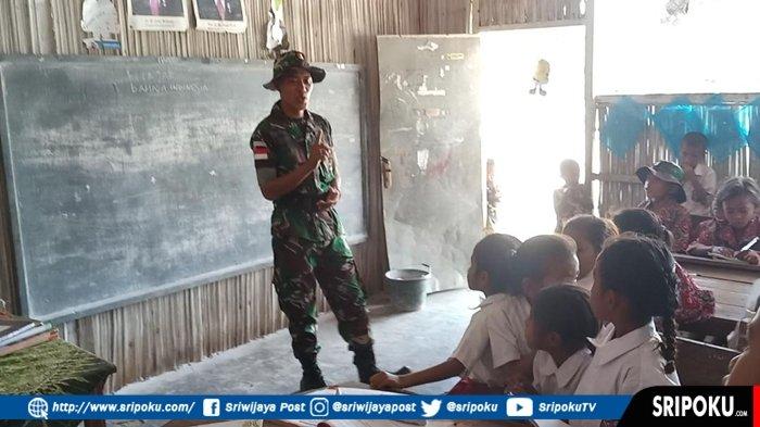 Kisah Prada Budi, Prajurit TNI Asli Suku Anak Dalam Jambi yang Mengajar Anak Sekolah di Perbatasan
