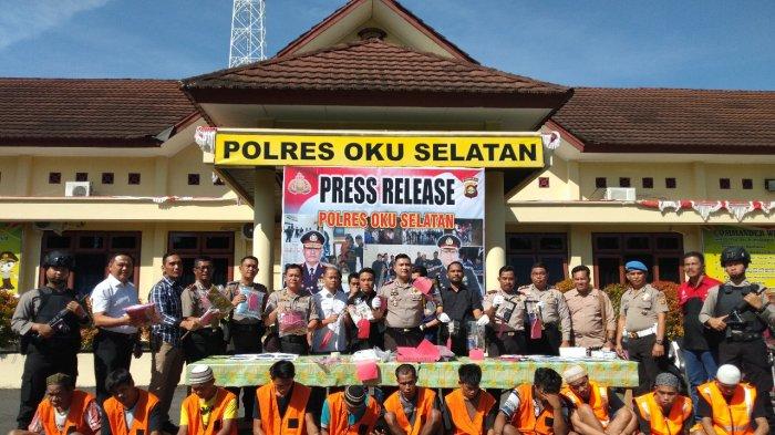 Selama Satu Semester Polres OKUS Ungkap 32 Kasus dan 41 Tersangka