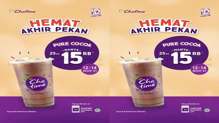 Promo Chatime Hemat Akhir Pekan Pure Cocoa hanya Rp 15 Ribu, Bisa Pesan Lewat Aplikasi