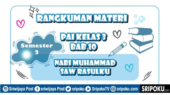 Rangkuman Materi PAI Kelas 3 Semester 2 Bab 10, Nabi Muhammad saw Rasulku