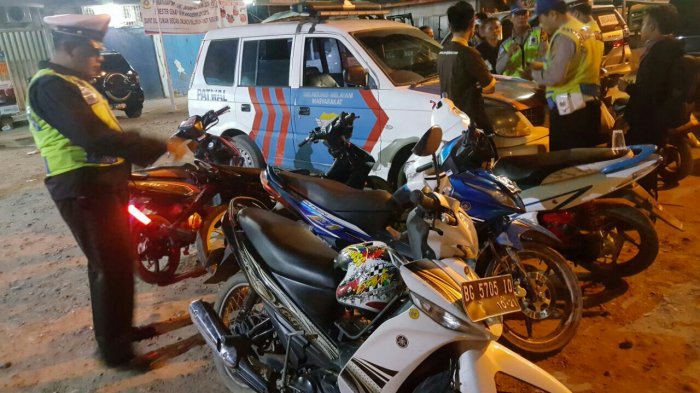 Ratusan Motor Tak Dilengkapi Surat Diamankan.