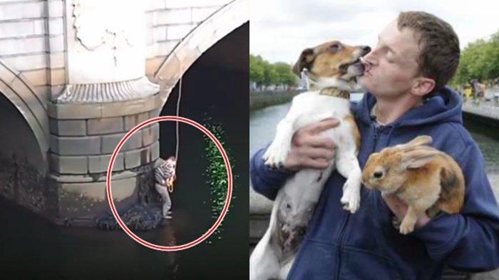 Kisah Heroik Seorang Tunawisma di Dublin, Nekat Terjun ke Sungai Demi Selamatkan Kelinci