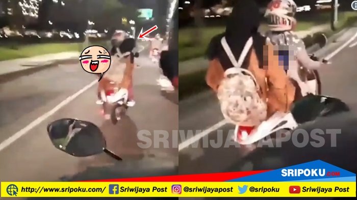 Viral! Greget Tingkat Dewa, Sambil Dibonceng Wanita Ini Bisa Lakukan Ini Bikin Netizen Terpana