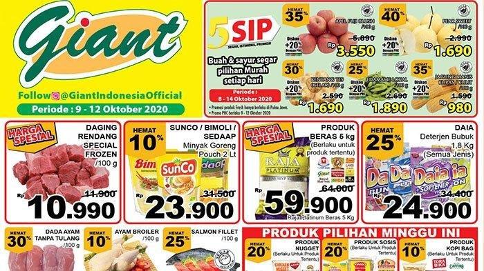 Super Hemat, Promo JSM Giant 9 - 12 Oktober 2020, Belanja Daging Rendang, Bimoli, Beras dan Deterjen