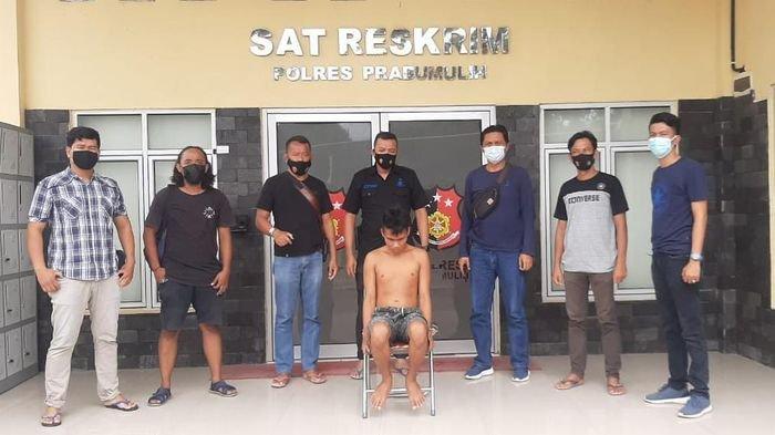 Tersangka Curas Nekat Beraksi di Depan Rumah Dinas Walikota Prabumulih, Tertunduk Diciduk Polisi