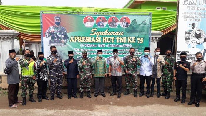 Danramil Sukarami Mayor Inf Augustiar Hadiri Syukuran HUT TNI di Masjid Darul Falah